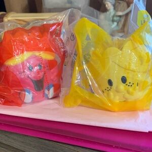 McDonald's Red and Yellow Plush Squeaky Character Toys